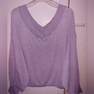 NWT Free People Oversized Bohemian Waffle Long Sleeve Sweater Top